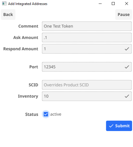 Integrated address form